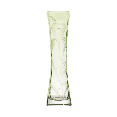 Sinorita Underlaid Vase Reseda Lead-Free Crystal, Optic, Engraving Iris 35 cm