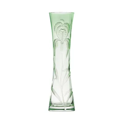 Sinorita Underlaid Vase Green Lead-Free Crystal, Optic, Engraving Iris 35 cm