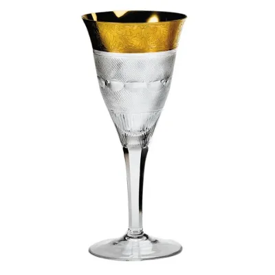 Splendid Clear Lead-Free Crystal, Cut, 24-Carat Gold (Relief Decor) Tumbler Water