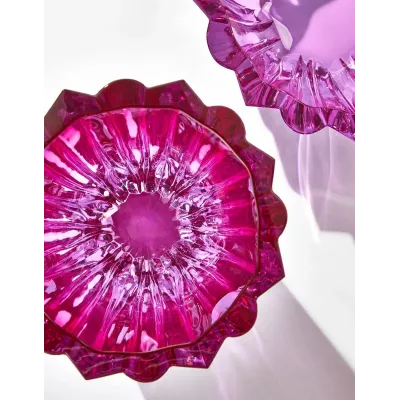 Sweet Underlaid Bowl Alexandrite Rose Lead-Free Crystal, Cut 28.5 Cm