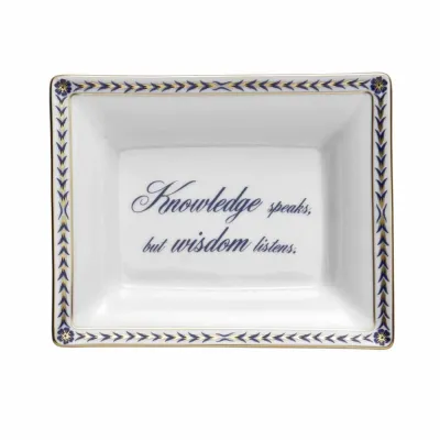 Knowledge Speaks but Wisdom Listens, Rectangular Ring Tray 5.75" x 4.5"