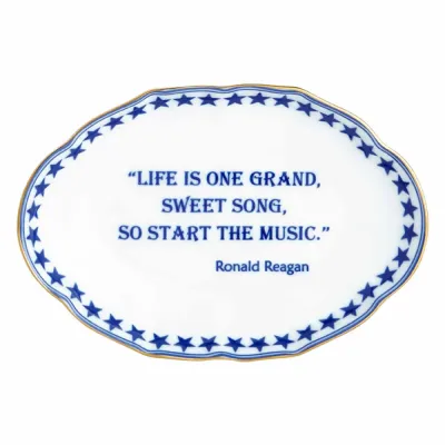 Life Is One Grand Song, Ronald Reagan, Ring Tray 5.75" x 4