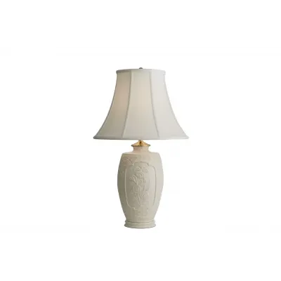 Creamware Chinese Bouquet Lamp 28"