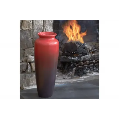 Classic Vase, Red & Black 19.5"x8"