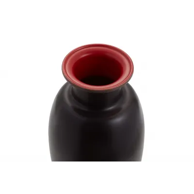 Sung Vase, Red & Black 20"x10"