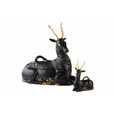 Noble Stag Compote Matte Black Small 5.5" x 2" x 7"