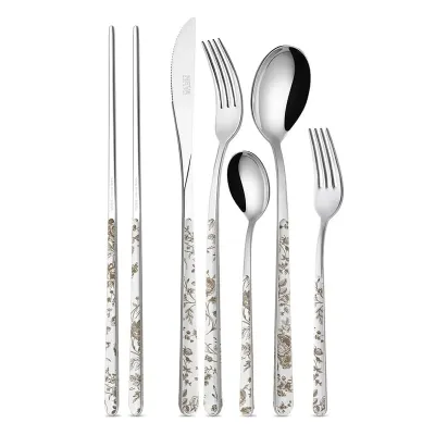 China Roses Dove Asian 2 Pairs Chopsticks In Gift Box