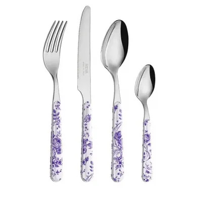 China Roses Lilac Set 4 Cheese Knives