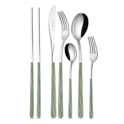 Legno Fir Sage Green Flatware