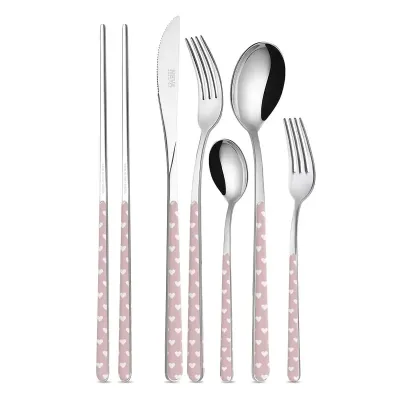 Hearts Pink Flatware