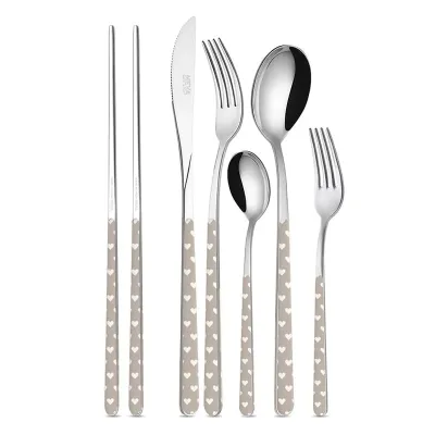 Hearts Dove Set 4 Cheese Knives