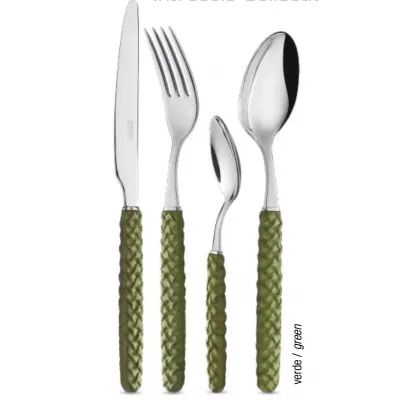 Intreccio Green Flatware