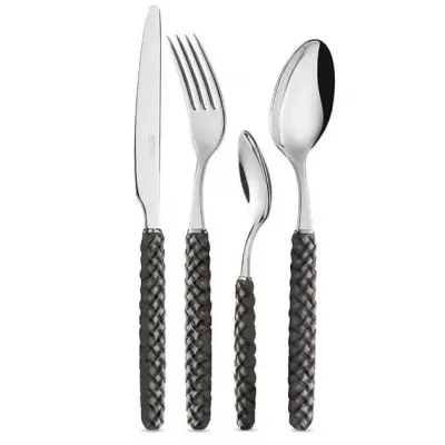 Intreccio Black Flatware