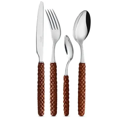 Intreccio Leather Flatware