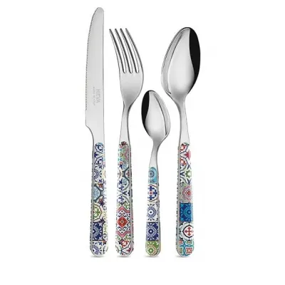 Majolica Policroma Set 4 Cheese Knives