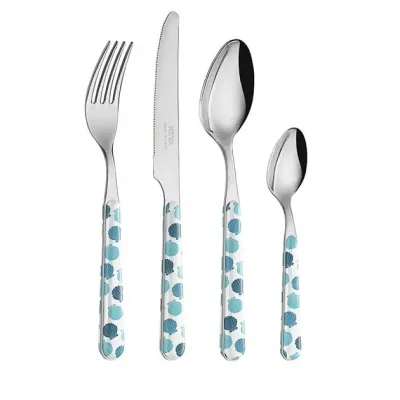 Nautical Blue Shells Set 4 Cheese Knives