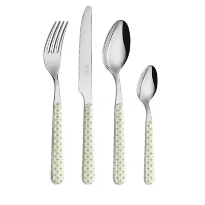 Optical Pastel Green Set 4 Cheese Knives