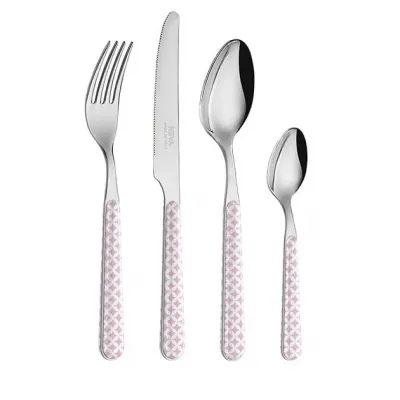 Optical Pink Set 4 Cheese Knives
