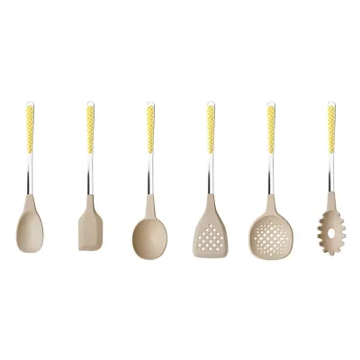 Houndstooth Yellow Set 4 Cheese Knives