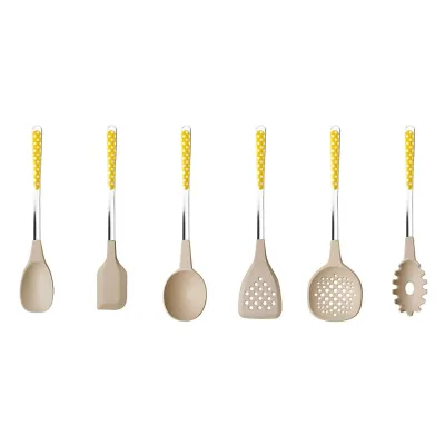 Dots Yellow Set 4 Cheese Knives