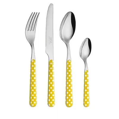 Dots Yellow Set 4 Cheese Knives