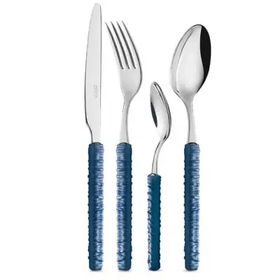 Rattan Aviator Blue Flatware