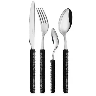 Rattan Black Flatware