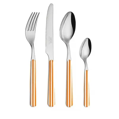 Stripes Orange Set 4 Cheese Knives