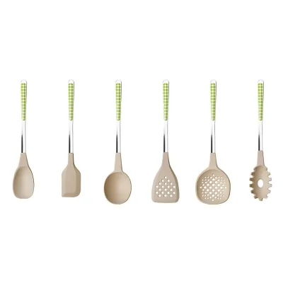 Checks Green Set 4 Cheese Knives