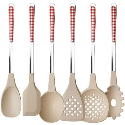 Checks Red Set 4 Cheese Knives