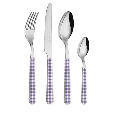 Checks Lilac Set 4 Cheese Knives