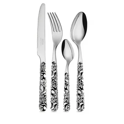 Vintage Black Set 4 Cheese Knives