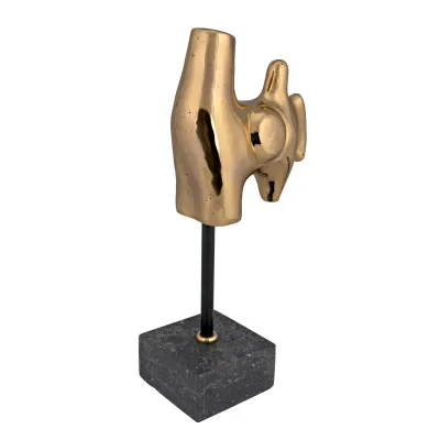 Goker Sculpture, Brass with Stand