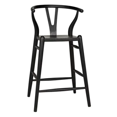 Zola Counter Stool, Charcoal Black