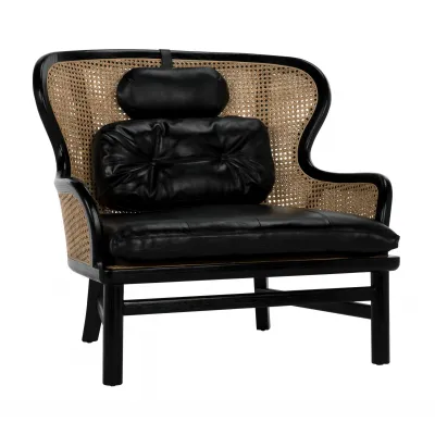 Marabu Chair, Charcoal Black with Leather