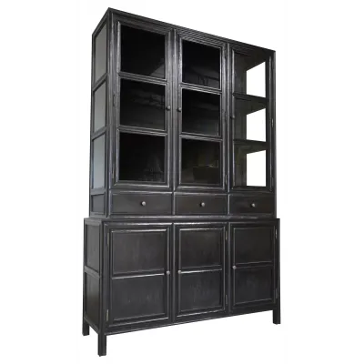 Colonial Hutch, Hand Rubbed Black