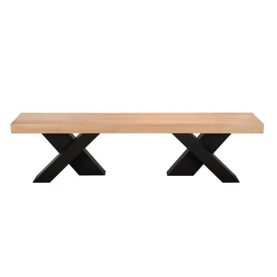 Gravity White Oak with Metal Bench