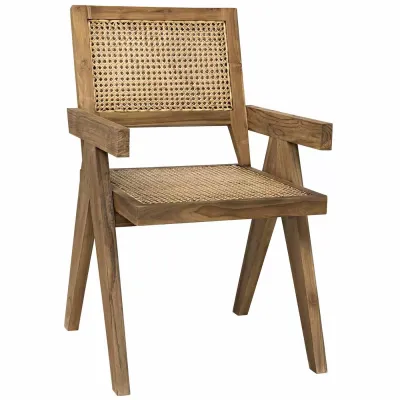 Jude Dining Chair, Teak with Caning