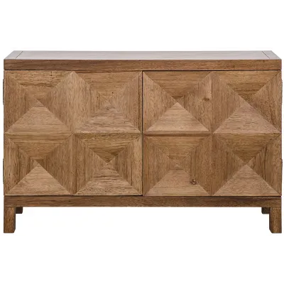 QS Quadrant 2 Door Sideboard, Dark Walnut