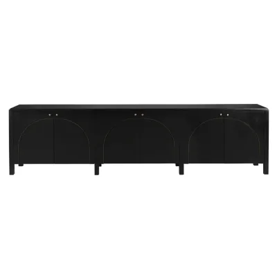 Weston Sideboard, Hand Rubbed Black with Light Brown Trim