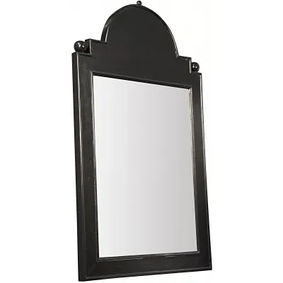 Jess Hand Rubbed Black Rectangular Mirror