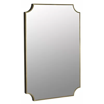 Convexed Metal Antique Brass Arch Mirror