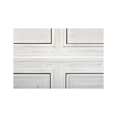 Luna White Washed Oval Mirror