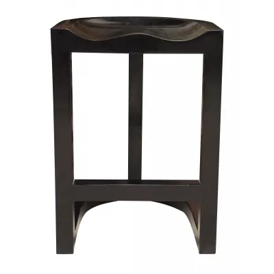 QS Saddle Counter Stool, Hand Rubbed Black