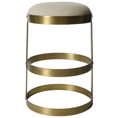 Dior Counter Stool, Antique Brass