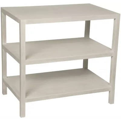 2 Shelf Side Table, White Wash