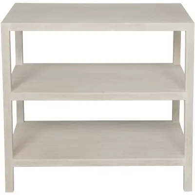 2 Shelf Side Table, White Wash