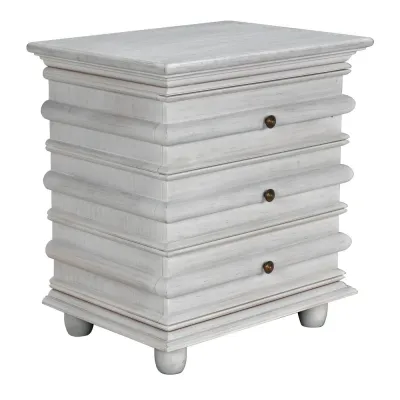 Ascona Side Table, White Wash