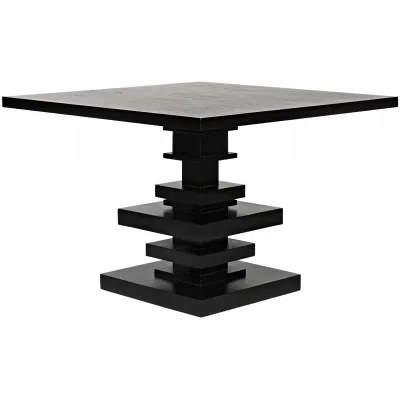 Corum Square Table, Hand Rubbed Black