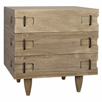 QS David 32" Side Table, Washed Walnut